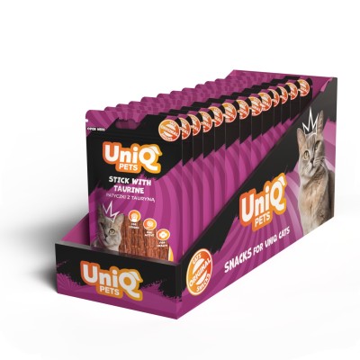 Uniq 50gr Λιχουδιά για Γάτες Μαλακές Λωρίδες με Σολομό και Ταυρίνη