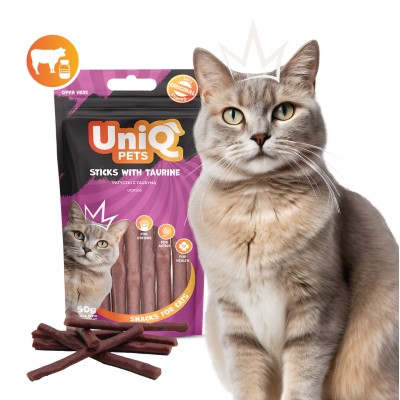 Uniq 50gr Λιχουδιά για Γάτες Στικς με Ταυρίνη