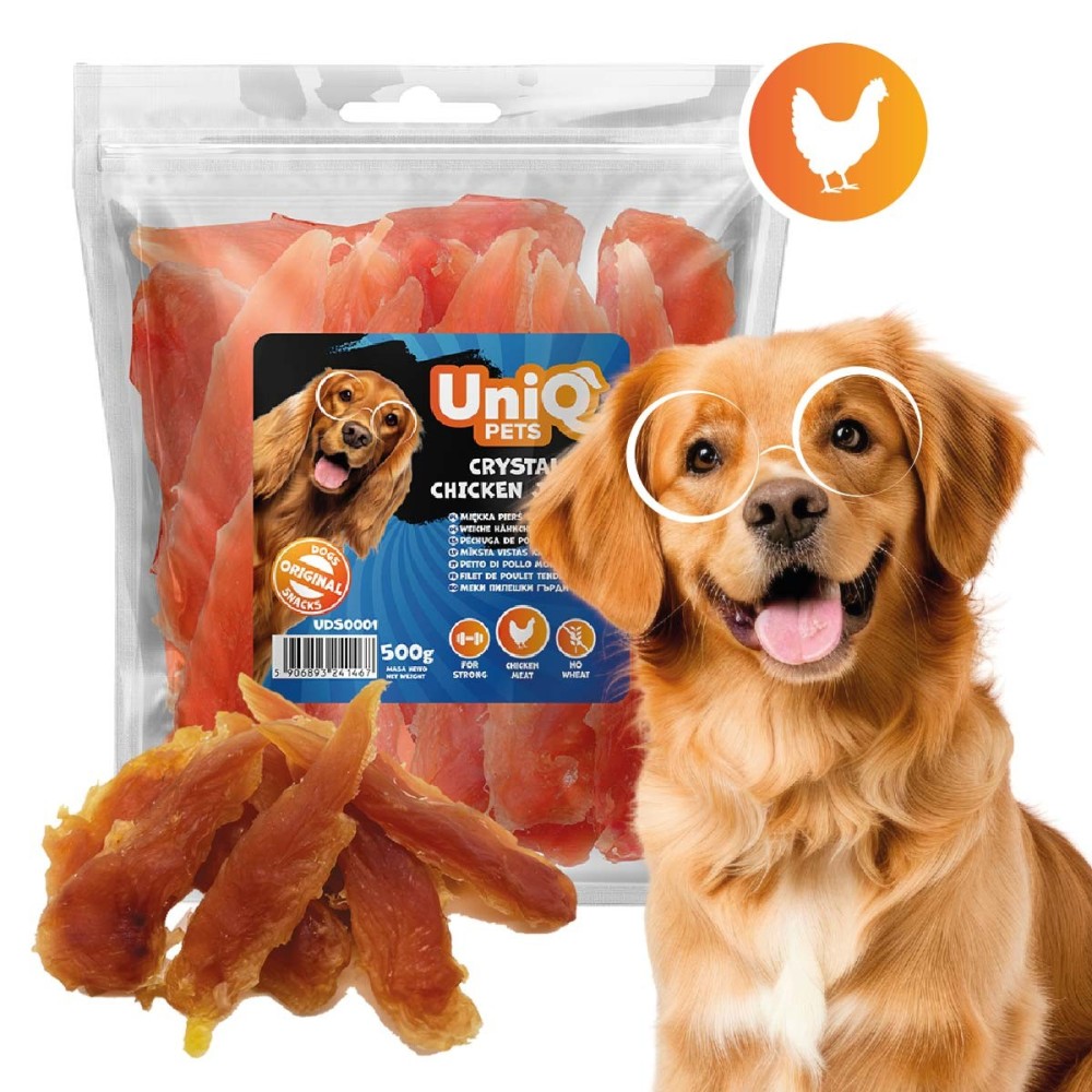 Uniq 500gr Λιχουδιά για Σκύλους Κομμάτια Κοτόπουλου