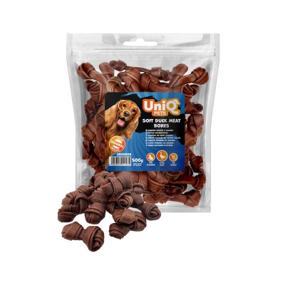 Uniq 500gr Λιχουδιά για Σκύλους σε Σχήμα Κόκκαλα με Πάπια