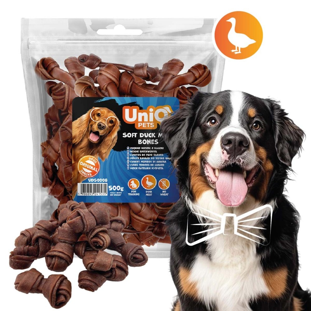 Uniq 500gr Λιχουδιά για Σκύλους σε Σχήμα Κόκκαλα με Πάπια