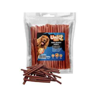 Uniq 500gr Λιχουδιά για Σκύλους Μαλακά Στικς με Κουνέλι
