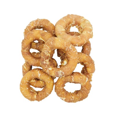 Uniq 500gr Λιχουδιά για Σκύλους Δαχτυλίδια από Δέρμα Τυλιγμένα με Κοτόπουλο 10εκ