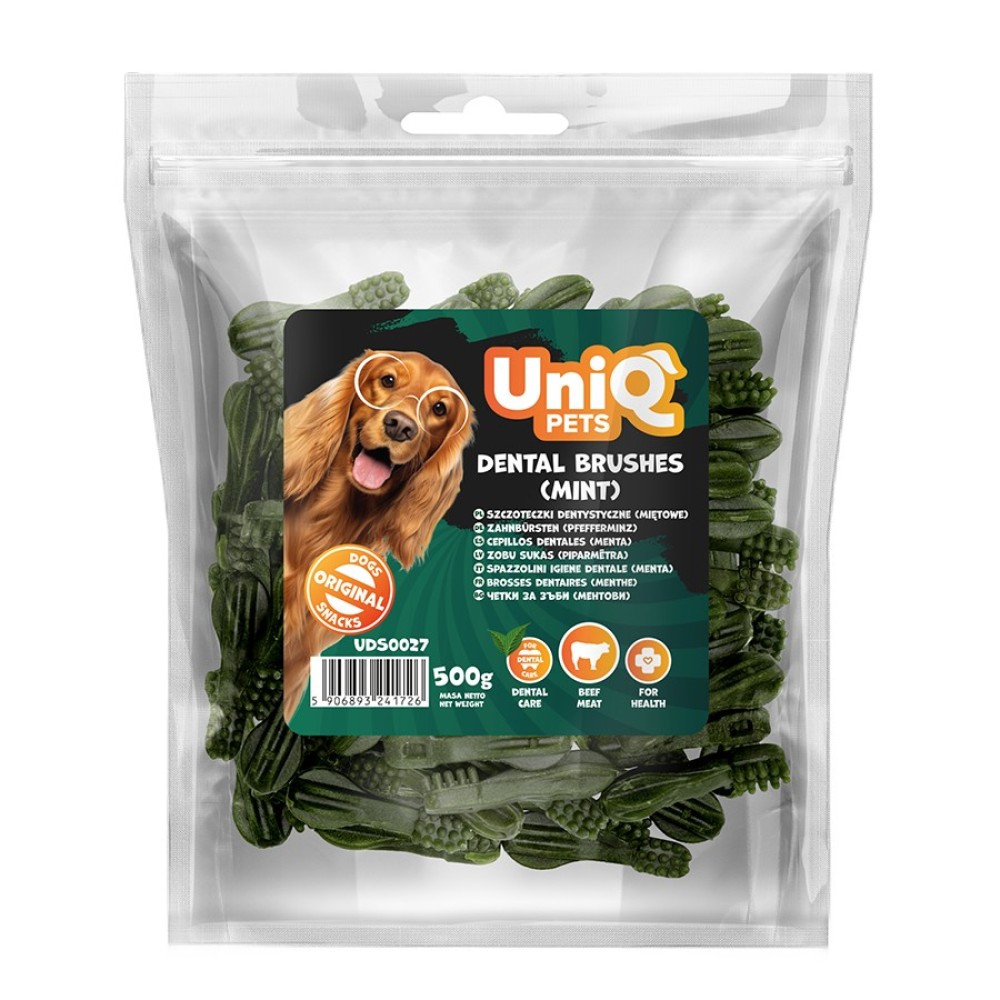 Uniq 500gr Λιχουδιά για Σκύλους Οδοντικές Βούρτσες  με Μέντα