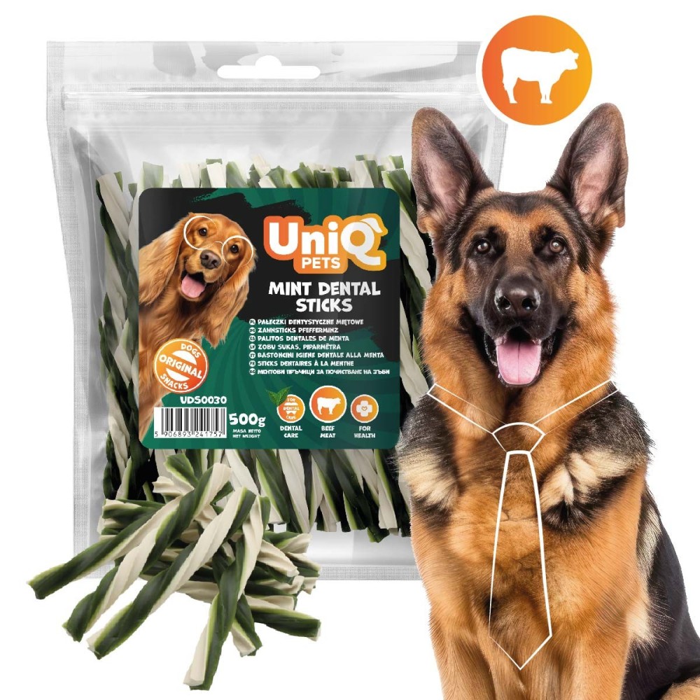 Uniq 500gr Λιχουδιά για Σκύλους Οδοντικά Στικς με Μέντα