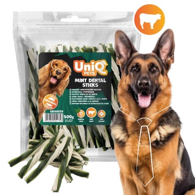 Uniq 500gr Λιχουδιά για Σκύλους Οδοντικά Στικς με Μέντα