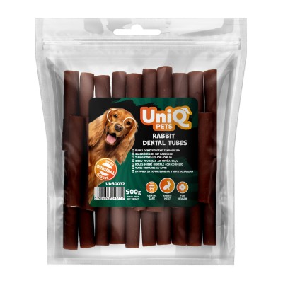 Uniq 500gr Λιχουδιά για Σκύλους Οδοντιατρικοί Σωλήνες με Κουνέλι