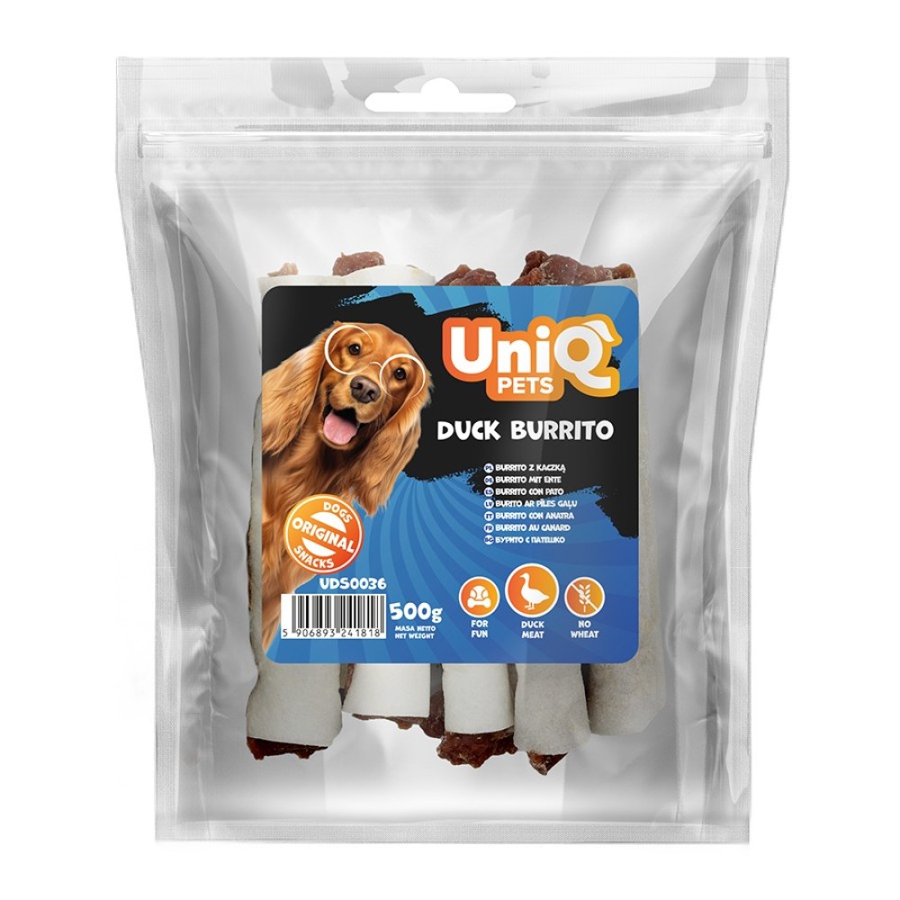 Uniq 500gr Λιχουδιά για Σκύλους Μπουρίτο Πάπιας