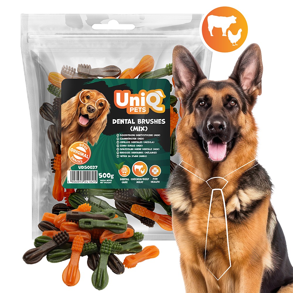Uniq 500gr Λιχουδιά για Σκύλους Οδοντικές Βούρτσες  Mix