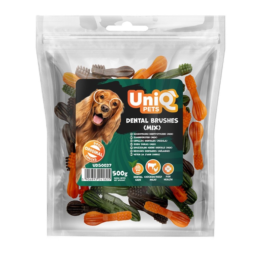 Uniq 500gr Λιχουδιά για Σκύλους Οδοντικές Βούρτσες  Mix