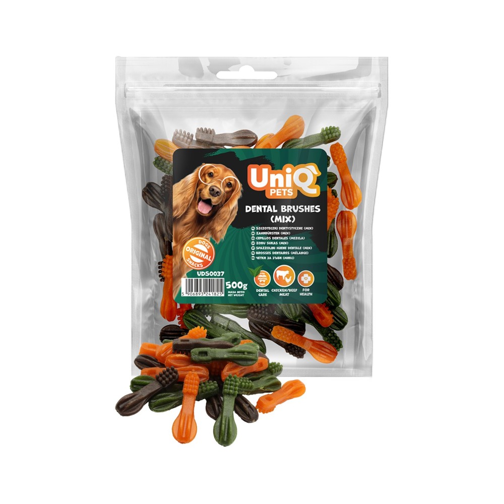 Uniq 500gr Λιχουδιά για Σκύλους Οδοντικές Βούρτσες  Mix