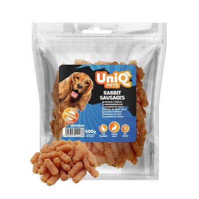 Uniq 500gr Λιχουδιά για Σκύλους Λουκάνικα με Κουνέλι