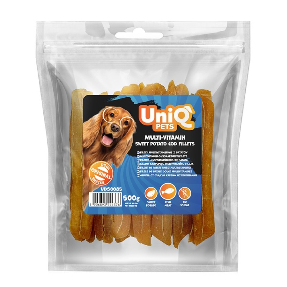 Uniq 500gr Λιχουδιά για Σκύλους Multi-vitamin με Γλυκοπατάτα και Μπακαλιάρο