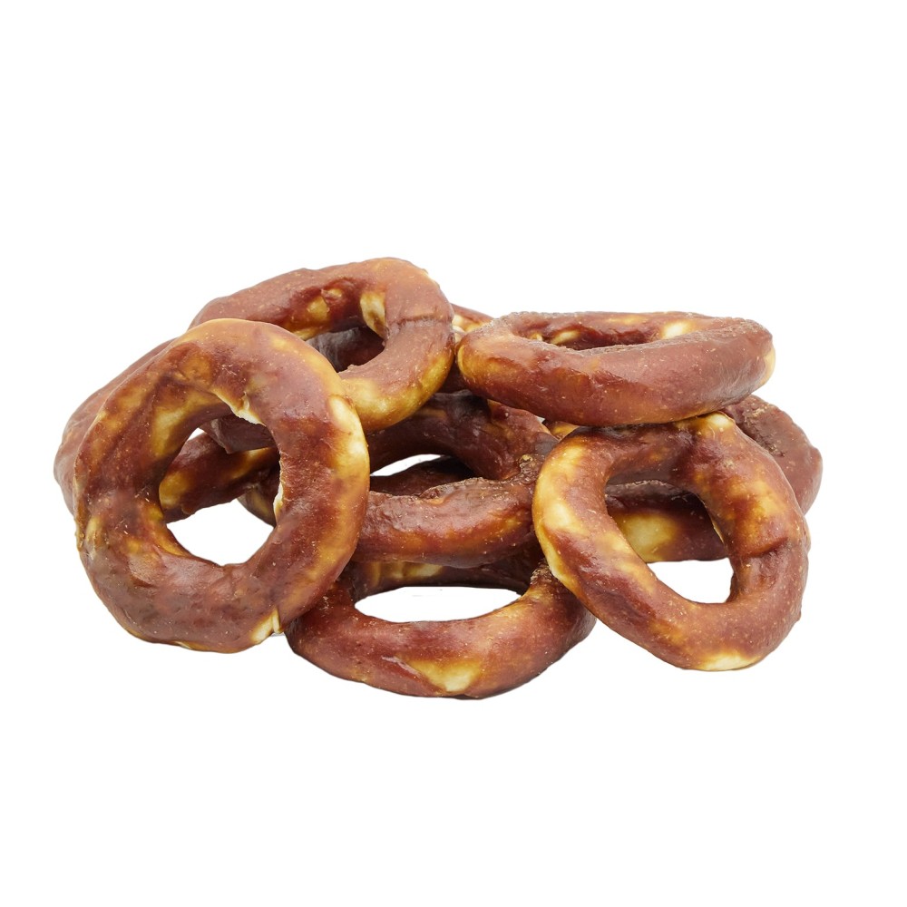 Uniq 500gr Λιχουδιά για Σκύλους Δαχτυλίδια από Δέρμα Τυλιγμένα με Πάπια