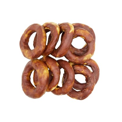 Uniq 500gr Λιχουδιά για Σκύλους Δαχτυλίδια από Δέρμα Τυλιγμένα με Πάπια