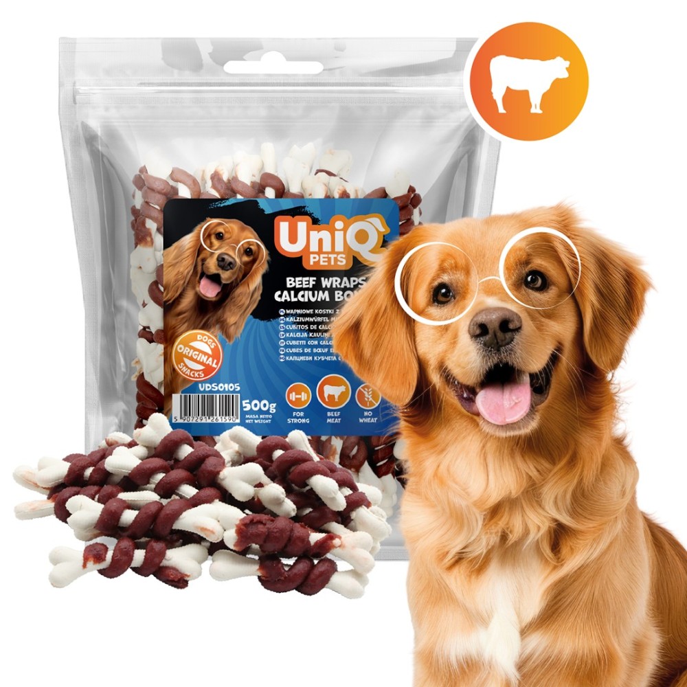 Uniq 500gr Λιχουδιά για Σκύλους Κόκκαλα Μοσχαριού