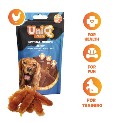 Uniq 80gr Λιχουδιά για Σκύλους Κομμάτια Κοτόπουλου