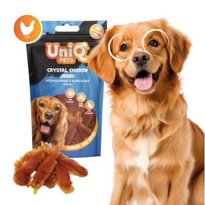 Uniq 80gr Λιχουδιά για Σκύλους Κομμάτια Κοτόπουλου