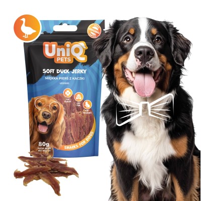 Uniq 80gr Λιχουδιά για Σκύλους Μαλακά Κομμάτια Πάπιας