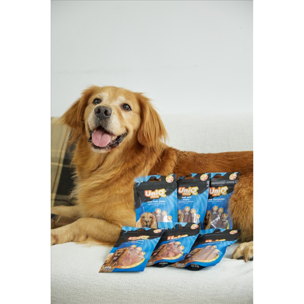 Uniq 80gr Λιχουδιά για Σκύλους Μαλακές Λωρίδες με Πάπια