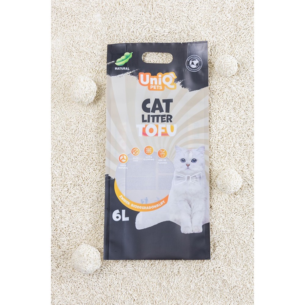 Uniq Βιοδιασπώμενο τόφου 6Lt Άμμος Γάτας Natural