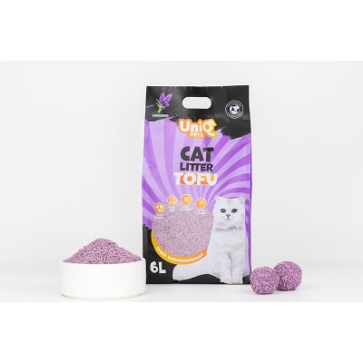 Uniq Βιοδιασπώμενο τόφου 6Lt Άμμος Γάτας LAVENDER