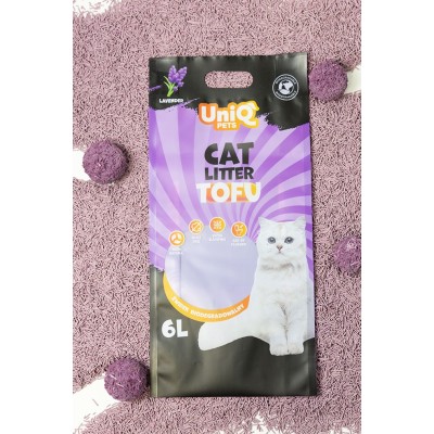 Uniq Βιοδιασπώμενο τόφου 6Lt Άμμος Γάτας LAVENDER