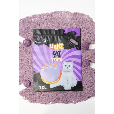 Uniq Βιοδιασπώμενο τόφου 12Lt Άμμος Γάτας LAVENDER