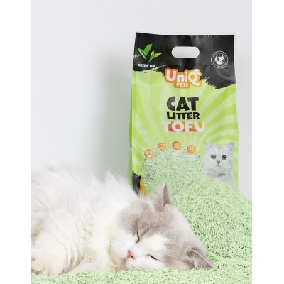 Uniq Βιοδιασπώμενο τόφου 6Lt Άμμος Γάτας GREEN TEA