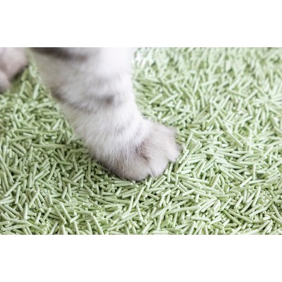 Uniq Βιοδιασπώμενο τόφου 6Lt Άμμος Γάτας GREEN TEA