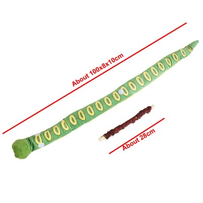 Uniq Λούτρινο Παιχνίδι για Σκύλους Μακρύ Ελαστικό Μασητικό Φίδι Πράσινο