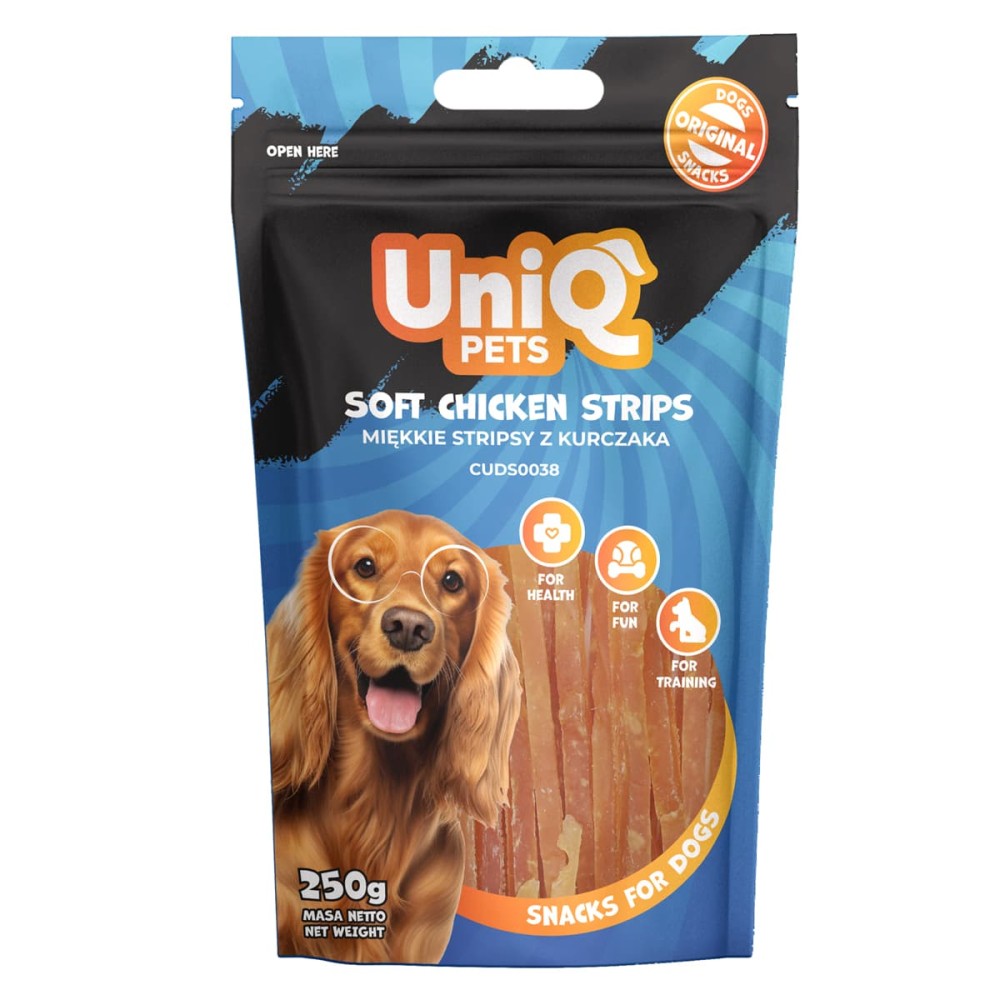 Uniq 250gr Λιχουδιά για Σκύλους Μαλακές Λωρίδες Κοτόπουλο
