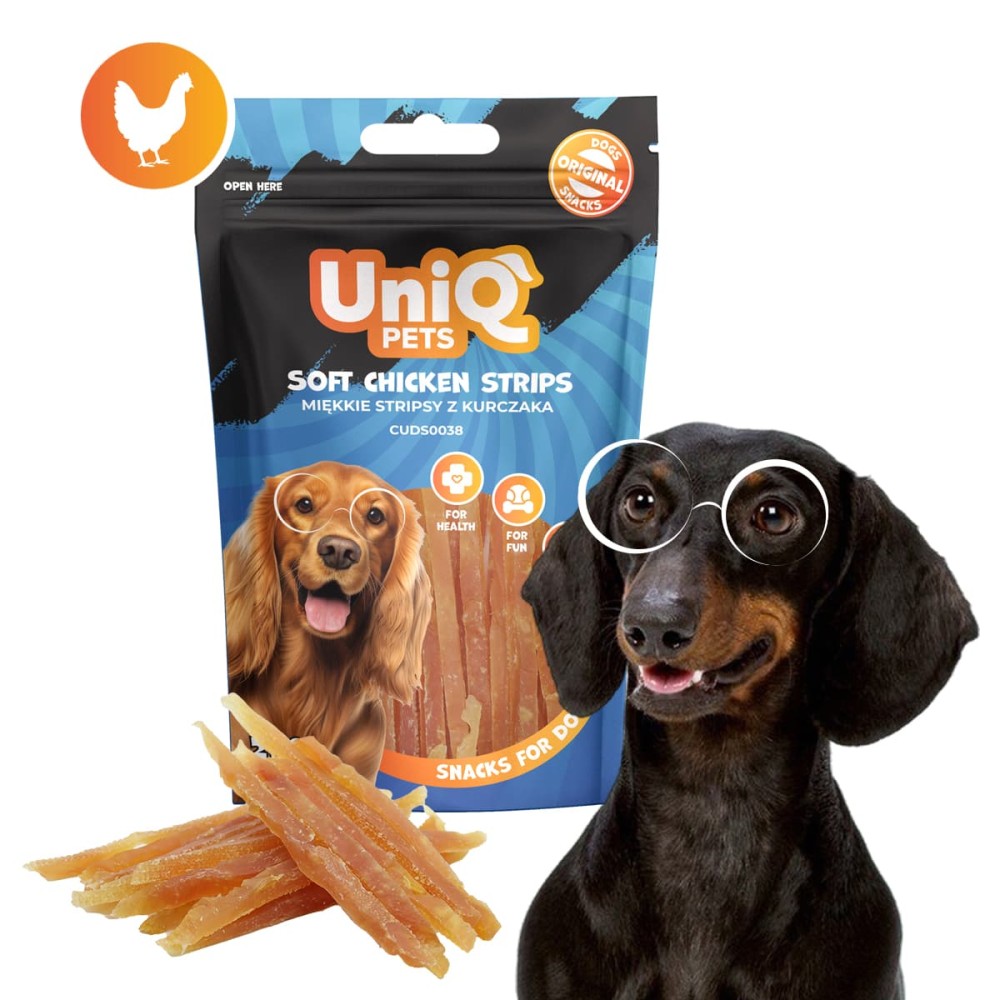 Uniq 250gr Λιχουδιά για Σκύλους Μαλακές Λωρίδες Κοτόπουλο