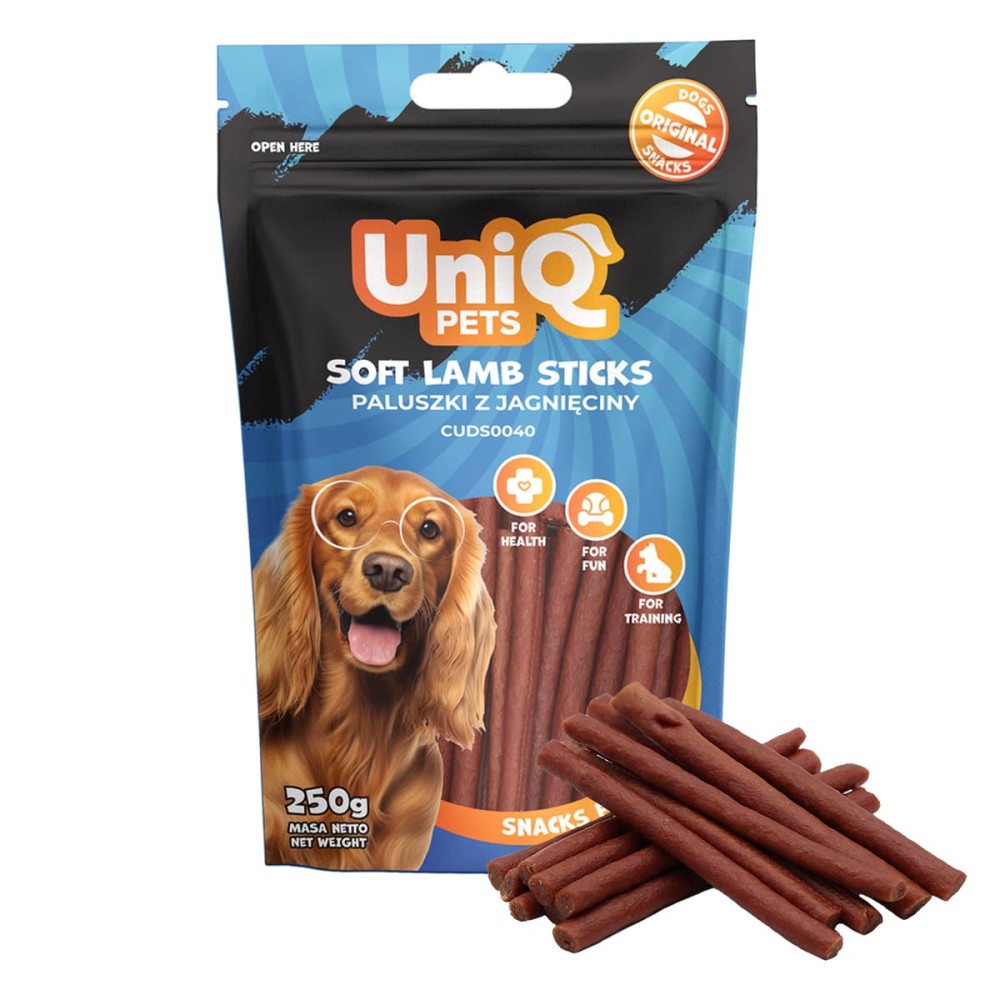 Uniq 250gr Λιχουδιά για Σκύλους Μαλακές Λωρίδες Αρνί