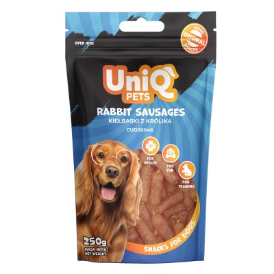 Uniq 250gr Λιχουδιά για Σκύλους Λουκάνικα με Κουνέλι