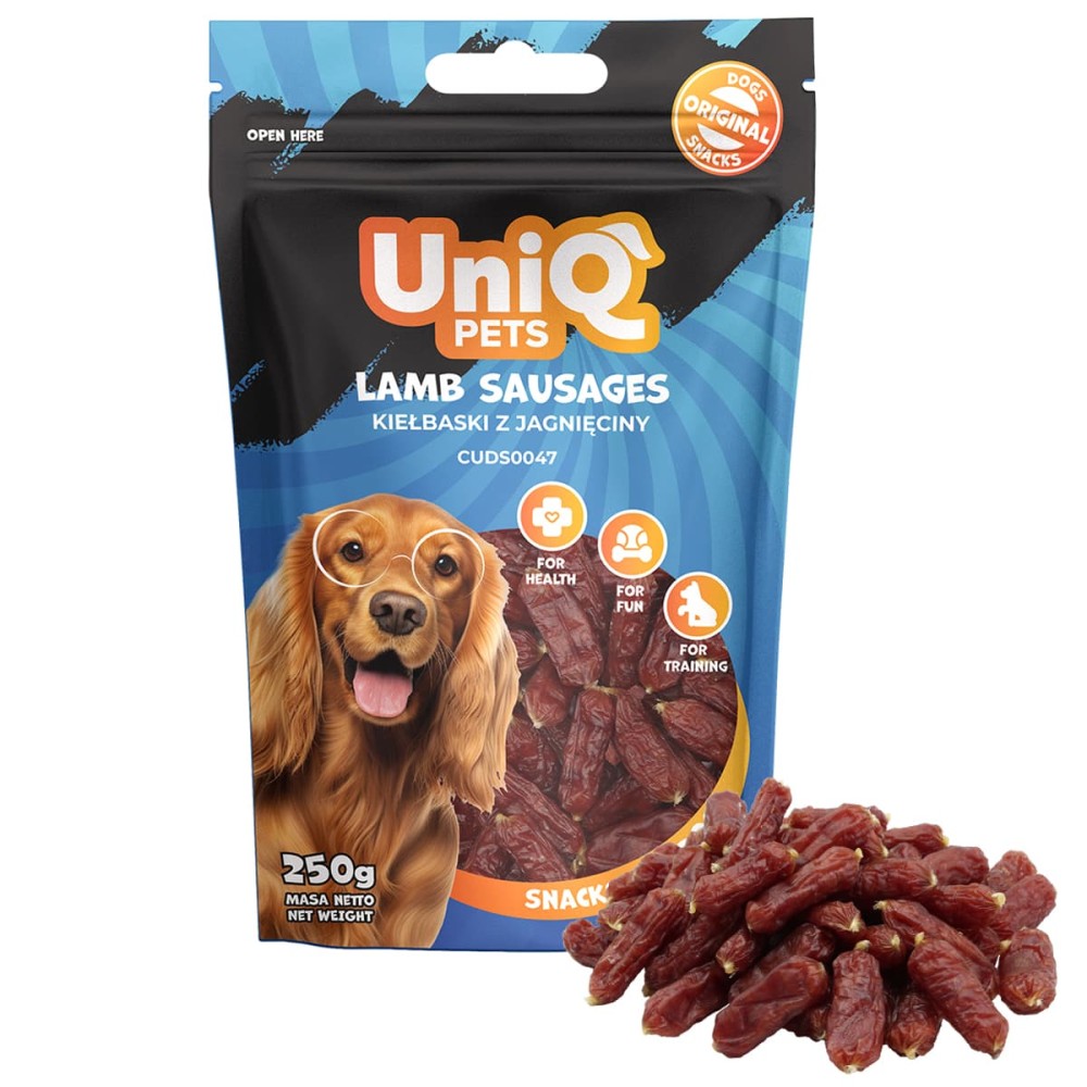 Uniq 250gr Λιχουδιά για Σκύλους Λουκάνικα με Αρνί