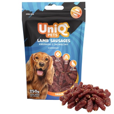 Uniq 250gr Λιχουδιά για Σκύλους Λουκάνικα με Αρνί
