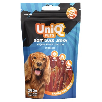 Uniq 250gr Λιχουδιά για Σκύλους Μαλακά Κομμάτια Πάπιας