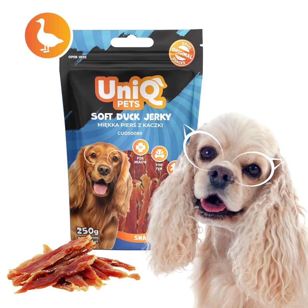 Uniq 250gr Λιχουδιά για Σκύλους Μαλακά Κομμάτια Πάπιας