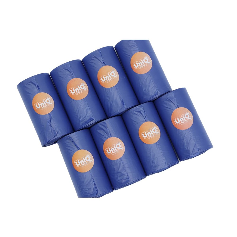 Uniq Σακούλες Περιττωμάτων Σκύλου Μπλε 8 Ρολά των 20τμχ Θαλασσινή Αύρα