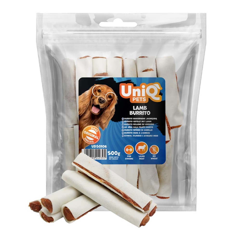 Uniq 500gr Λιχουδιά για Σκύλους Μπουρίτο Αρνιού