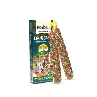 Herbee Cruncher 115gr Τροφή για Τρωκτικά και Κουνέλια με Φρούτα, Λαχανικά και Πικραλίδα