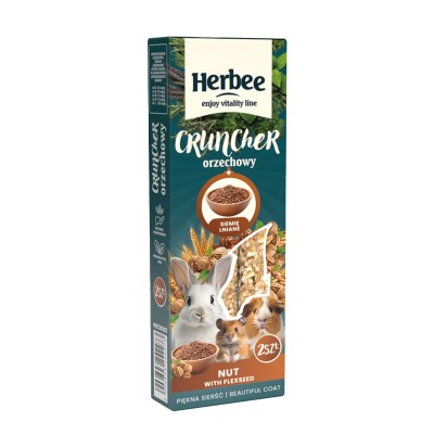 Herbee Cruncher 115gr Τροφή για Τρωκτικά και Κουνέλια με Καρύδια και Λιναρόσπορο