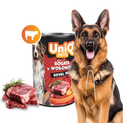 Uniq Πατέ 375gr για Ενήλικους Σκύλους με Μοσχάρι