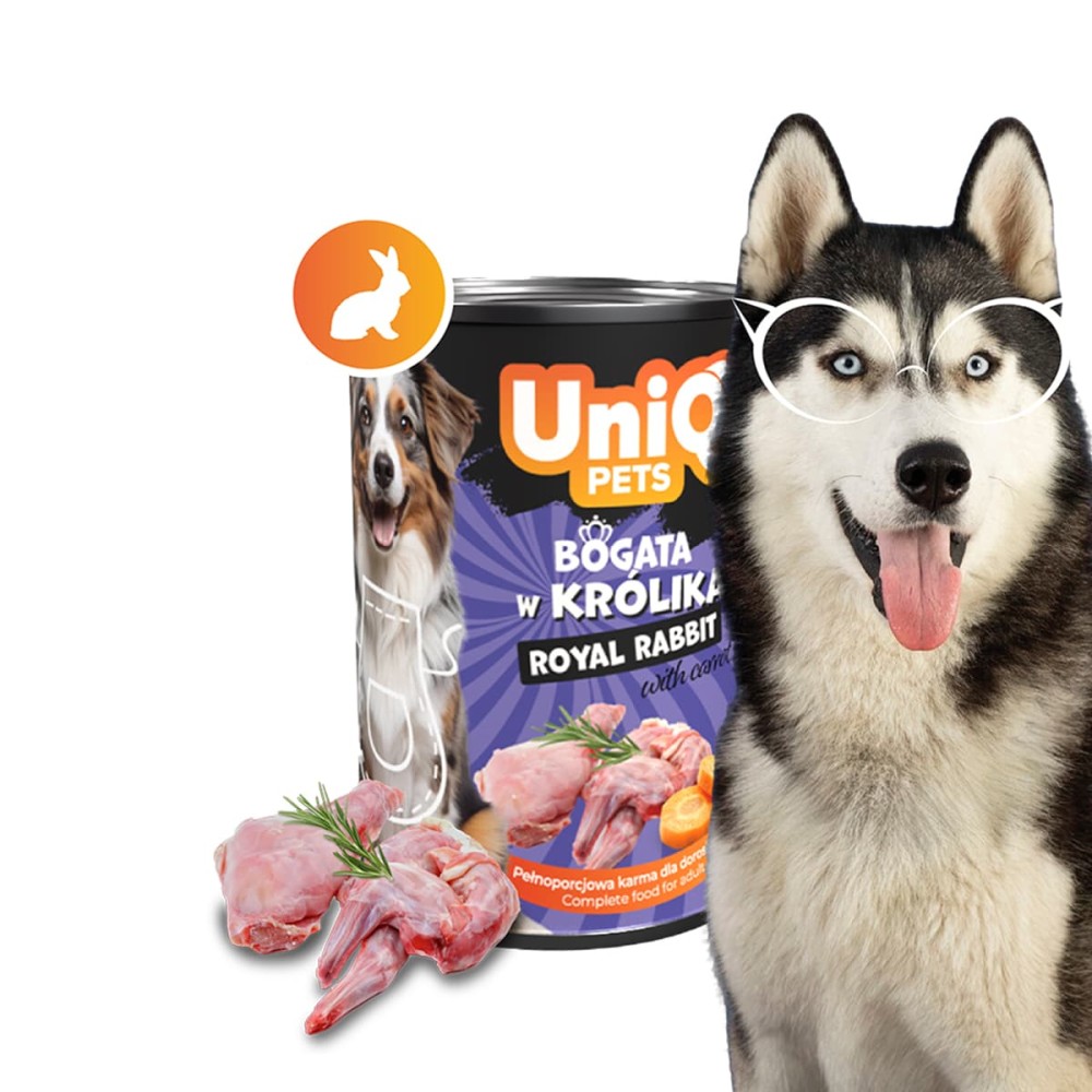 Uniq Πατέ 375gr για Ενήλικους Σκύλους με Κουνέλι