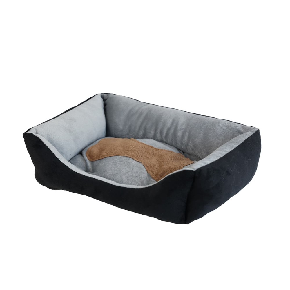 Uniq Κρεβάτι Κατοικιδίων DAILYNAP BONE Τετράγωνο Μαύρο XLarge