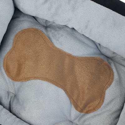 Uniq Κρεβάτι Κατοικιδίων DAILYNAP BONE Τετράγωνο Μαύρο XLarge