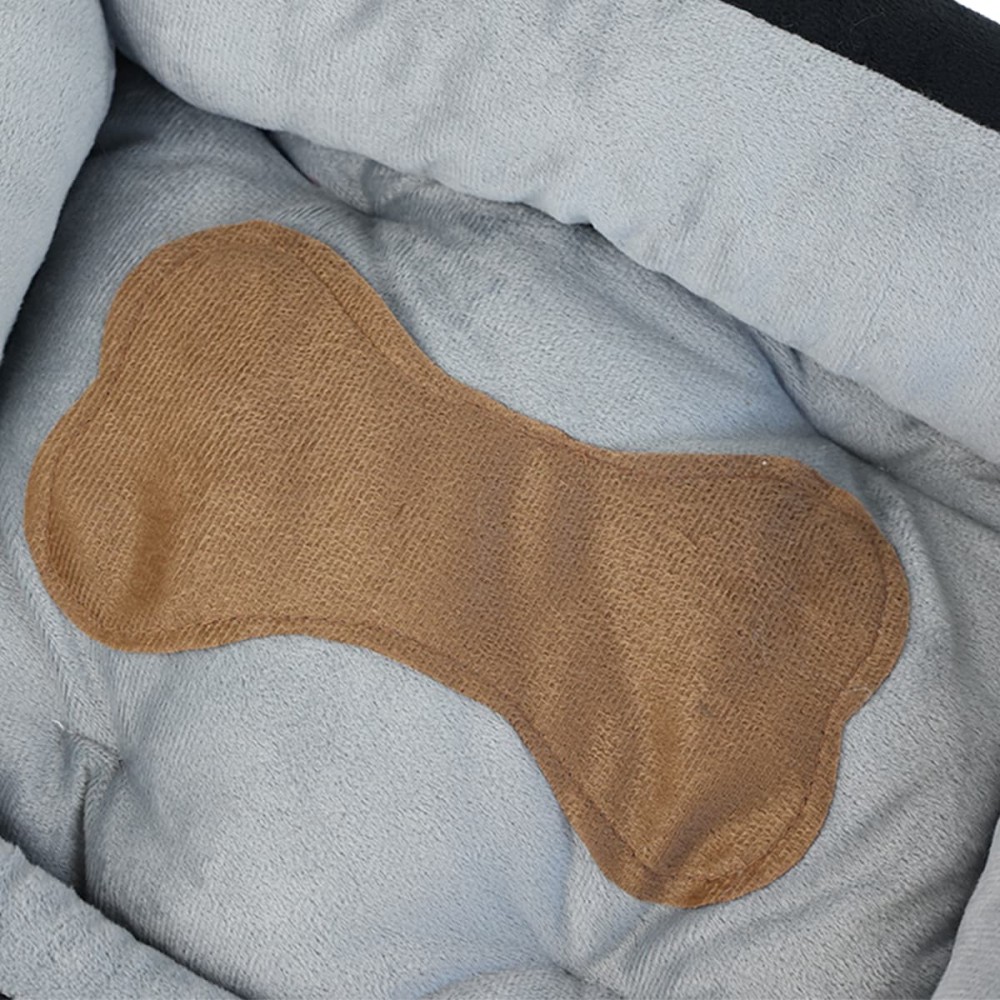 Uniq Κρεβάτι Κατοικιδίων DAILYNAP BONE Τετράγωνο Μαύρο Large