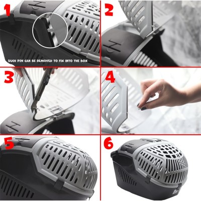 Uniq Pets Κλουβί Μεταφοράς Safeport Avior Χωρίς Bpa (Δισφαινόλη) Γκρι