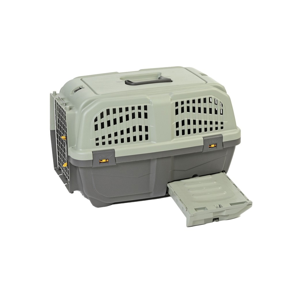 Uniq Pets Κλουβί Μεταφοράς Γάτας Για Ταξίδι Χωρίς Bpa (Δισφαινόλη) Γκρι με Λεκάνη Άμμου Γάτας